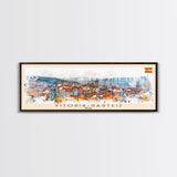 Vitoria Gasteiz Spain Travel Art, City Art, Framed Canvas Print or Metal Wall Art, Europe Travel Poster, Panoramic Wall Art, Extra Wide Wall Art