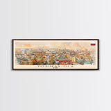 Yoshkar Ola Russia Panoramic Travel Poster, Framed Canvas Print or Metal Wall Art, Travel Art, Home Decor, Panoramic Painting, Midcentury Art