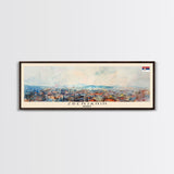 Zrenjanin Serbia Wall Art, Panoramic Travel Poster, Panoramic Framed Canvas Print, City Wall Art, Wall Hanging Home Decor, Travel Art