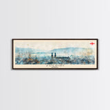 Zurich Switzerland Travel Art, City Art, Framed Canvas Print or Metal Wall Art, Europe Travel Poster, Panoramic Wall Art, Extra Wide Wall Art