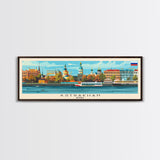 Astrakhan Russia Travel Print Wall Art, Panoramic City Art, Travel Art, Wall Decor, Vacation Gift, Framed Canvas Print Or Metal Art