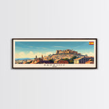 Badajoz Spain Wall Art, Panoramic Travel Poster, Panoramic Framed Canvas Print, City Wall Art, Wall Hanging Home Decor, Travel Art