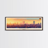 Bochum Germany Panoramic Travel Poster, Framed Canvas Print or Metal Wall Art, Travel Art, Home Decor, Panoramic Painting, Midcentury Art