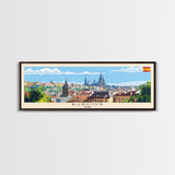 Burgos Spain Wall Art, Panoramic Travel Poster, Panoramic Framed Canvas Print, City Wall Art, Wall Hanging Home Decor, Travel Art