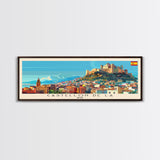 Castellon de la Plana Spain Wall Art, Panoramic Travel Poster, Panoramic Framed Canvas Print, City Wall Art, Wall Hanging Home Decor, Travel Art