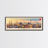 Diyarbakr Turkey Panoramic Travel Poster, Framed Canvas Print or Metal Wall Art, Travel Art, Home Decor, Panoramic Painting, Midcentury Art