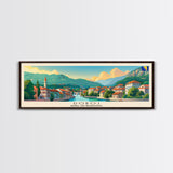 Doboj Bosnia Travel Print Wall Art, Panoramic City Art, Travel Art, Wall Decor, Vacation Gift, Framed Canvas Print Or Metal Art