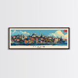 Elazig Turkey Wall Art, Panoramic Travel Poster, Panoramic Framed Canvas Print, City Wall Art, Wall Hanging Home Decor, Travel Art