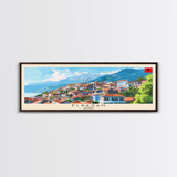 Elbasan Albania Travel Print Wall Art, Panoramic City Art, Travel Art, Wall Decor, Vacation Gift, Framed Canvas Print Or Metal Art