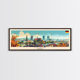 Essen Germany Travel Print Wall Art, Panoramic City Art, Travel Art, Wall Decor, Vacation Gift, Framed Canvas Print Or Metal Art