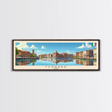 Ferrara Italy Travel Art, City Art, Framed Canvas Print or Metal Wall Art, Europe Travel Poster, Panoramic Wall Art, Extra Wide Wall Art