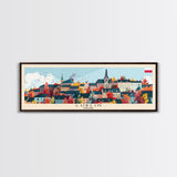 Lublin Poland Travel Print Wall Art, Panoramic City Art, Travel Art, Wall Decor, Vacation Gift, Framed Canvas Print Or Metal Art