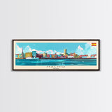 Malmo Sweden Travel Art, City Art, Framed Canvas Print or Metal Wall Art, Europe Travel Poster, Panoramic Wall Art, Extra Wide Wall Art