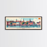 Norrkoping Sweden Travel Print Wall Art, Panoramic City Art, Travel Art, Wall Decor, Vacation Gift, Framed Canvas Print Or Metal Art