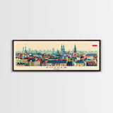 Poznan Poland Travel Art, City Art, Framed Canvas Print or Metal Wall Art, Europe Travel Poster, Panoramic Wall Art, Extra Wide Wall Art