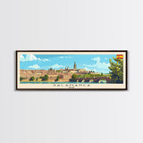 Salamanca Spain Travel Print Wall Art, Panoramic City Art, Travel Art, Wall Decor, Vacation Gift, Framed Canvas Print Or Metal Art