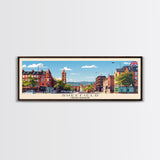 Sheffield United Kingdom Wall Art, Panoramic Travel Poster, Panoramic Framed Canvas Print, City Wall Art, Wall Hanging Home Decor, Travel Art