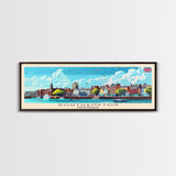 Southampton United Kingdom Wall Art, Panoramic Travel Poster, Panoramic Framed Canvas Print, City Wall Art, Wall Hanging Home Decor, Travel Art