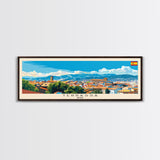 Terrassa Spain Wall Art, Panoramic Travel Poster, Panoramic Framed Canvas Print, City Wall Art, Wall Hanging Home Decor, Travel Art