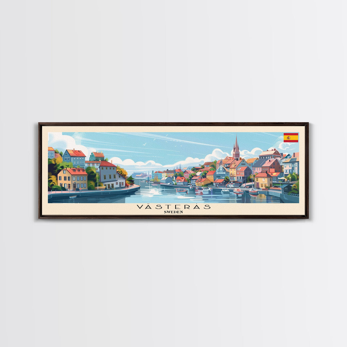 Vranje Serbia Wall Art, Panoramic Travel Poster, Panoramic Framed Canvas Print, City Wall Art, Wall Hanging Home Decor, Travel Art