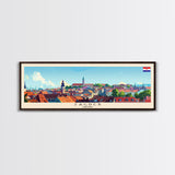 Zagreb Croatia Travel Art, City Art, Framed Canvas Print or Metal Wall Art, Europe Travel Poster, Panoramic Wall Art, Extra Wide Wall Art