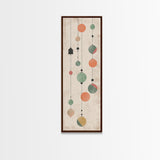 Abstract Hanging Lanterns On A Rustic Background – Framed Canvas Print With Skinny Art And Tall Art In Ukiyo-E Art And Japanese Style Art