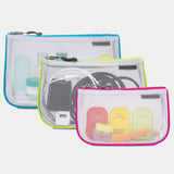 Set of 3 Assorted Piped Pouches by Travelon (43108)