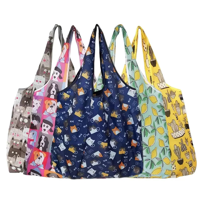 Large Foldable Packable Pocket Size Shopping Tote - Prints & Patterns