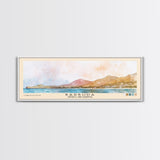 Barbuda, Antigua and Barbuda Watercolor Beach Print, Vacation Gift, Antigua and Barbuda Wall Art, Framed Canvas Print, Framed Beach Painting