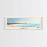 Gibbs Cay, Turks and Caicos Watercolor Beach Print, Vacation Gift, Turks and Caicos Wall Art, Framed Canvas Print, Framed Beach Painting