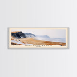 Hofsós Beach, Iceland Watercolor Beach Print, Vacation Gift, Iceland Wall Art, Framed Canvas Print, Framed Beach Painting