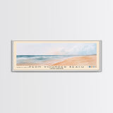 Pedn Vounder Beach, United Kingdom Watercolor Beach Print, Vacation Gift, United Kingdom Wall Art, Framed Canvas Print, Framed Beach Painting