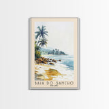 Baía do Sancho, Brazil Watercolor Beach Print, Vacation Gift, Brazil Wall Art, Beach Painting, Beach Decor, Beach Painting