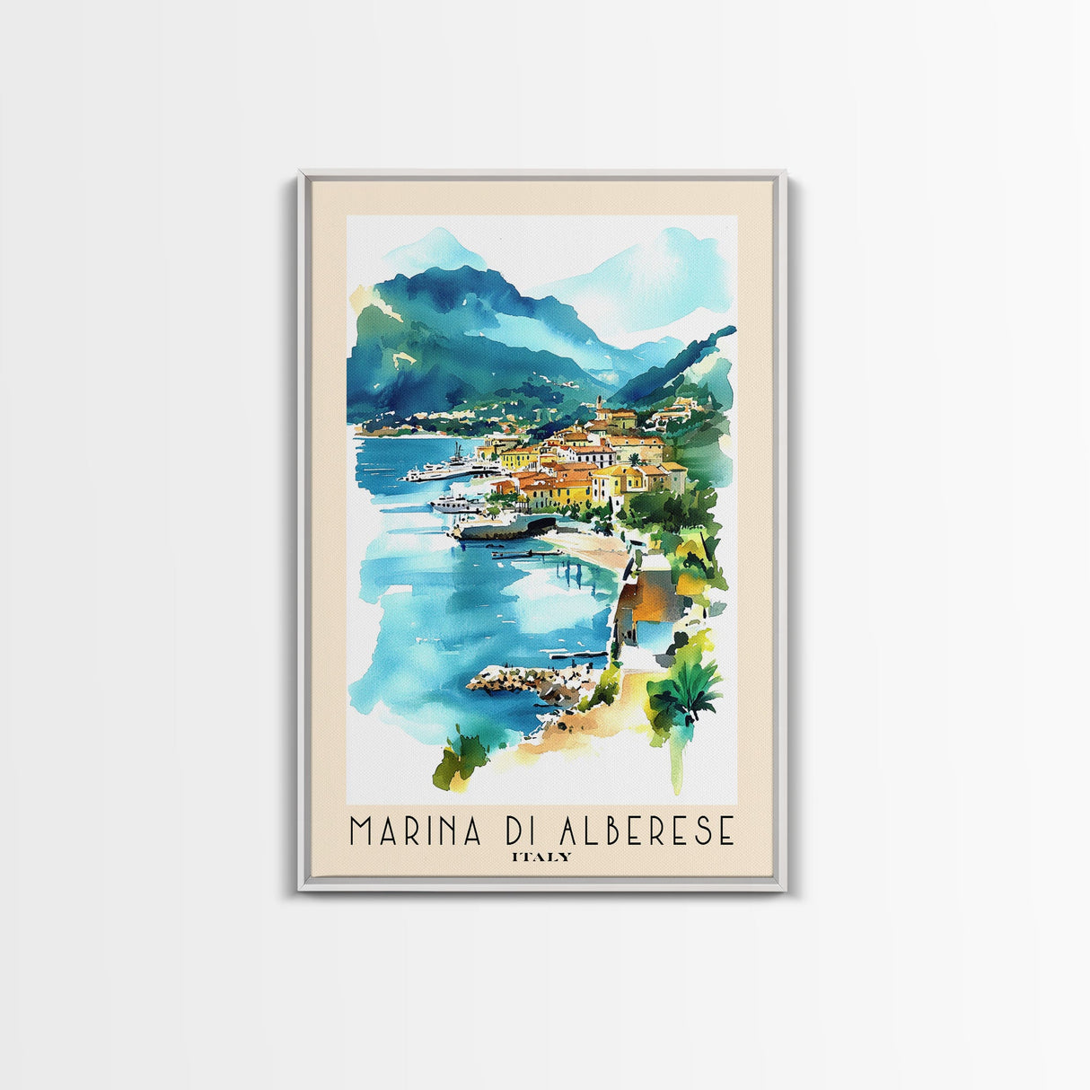 Marina di Alberese, Italy Watercolor Beach Print, Vacation Gift, Italy Wall Art, Beach Painting, Beach Decor, Beach Painting