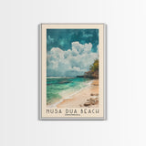 Nusa Dua Beach, Indonesia Watercolor Beach Print, Vacation Gift, Indonesia Wall Art, Beach Painting, Beach Decor, Beach Painting