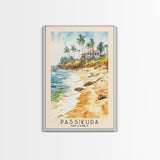 Passikuda, Sri Lanka Watercolor Beach Print, Vacation Gift, Sri Lanka Wall Art, Beach Painting, Beach Decor, Beach Painting