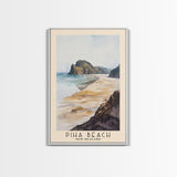 Piha Beach, New Zealand Watercolor Print, Vacation Gift, New Zealand Wall Art, Beach Painting, Beach Decor, Large Wall Art, Wood Frame Art