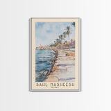 Sahl Hasheesh, Egypt Watercolor Beach Print, Vacation Gift, Egypt Wall Art, Framed Canvas Print, Framed Beach Painting