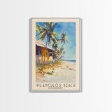 Vilanculos Beach, Mozambique Watercolor Print, Vacation Gift, Mozambique Wall Art, Beach Painting, Beach Decor, Large Wall Art, Wood Frame Art