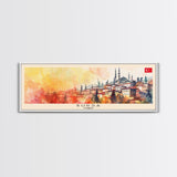 Bursa Turkey Travel Print Wall Art, Panoramic City Art, Travel Art, Wall Decor, Vacation Gift, Framed Canvas Print Or Metal Art