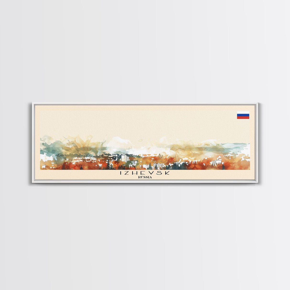 Izhevsk Russia Wall Art, Panoramic Travel Poster, Panoramic Framed Canvas Print, City Wall Art, Wall Hanging Home Decor, Travel Art