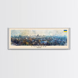 Luhansk Ukraine Wall Art, Panoramic Travel Poster, Panoramic Framed Canvas Print, City Wall Art, Wall Hanging Home Decor, Travel Art