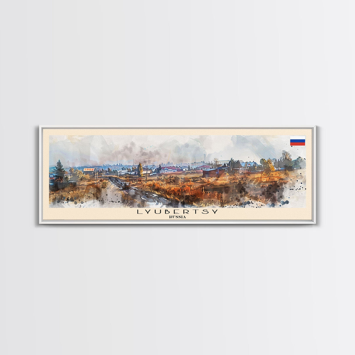 Lyubertsy Russia Travel Art, City Art, Framed Canvas Print or Metal Wall Art, Europe Travel Poster, Panoramic Wall Art, Extra Wide Wall Art