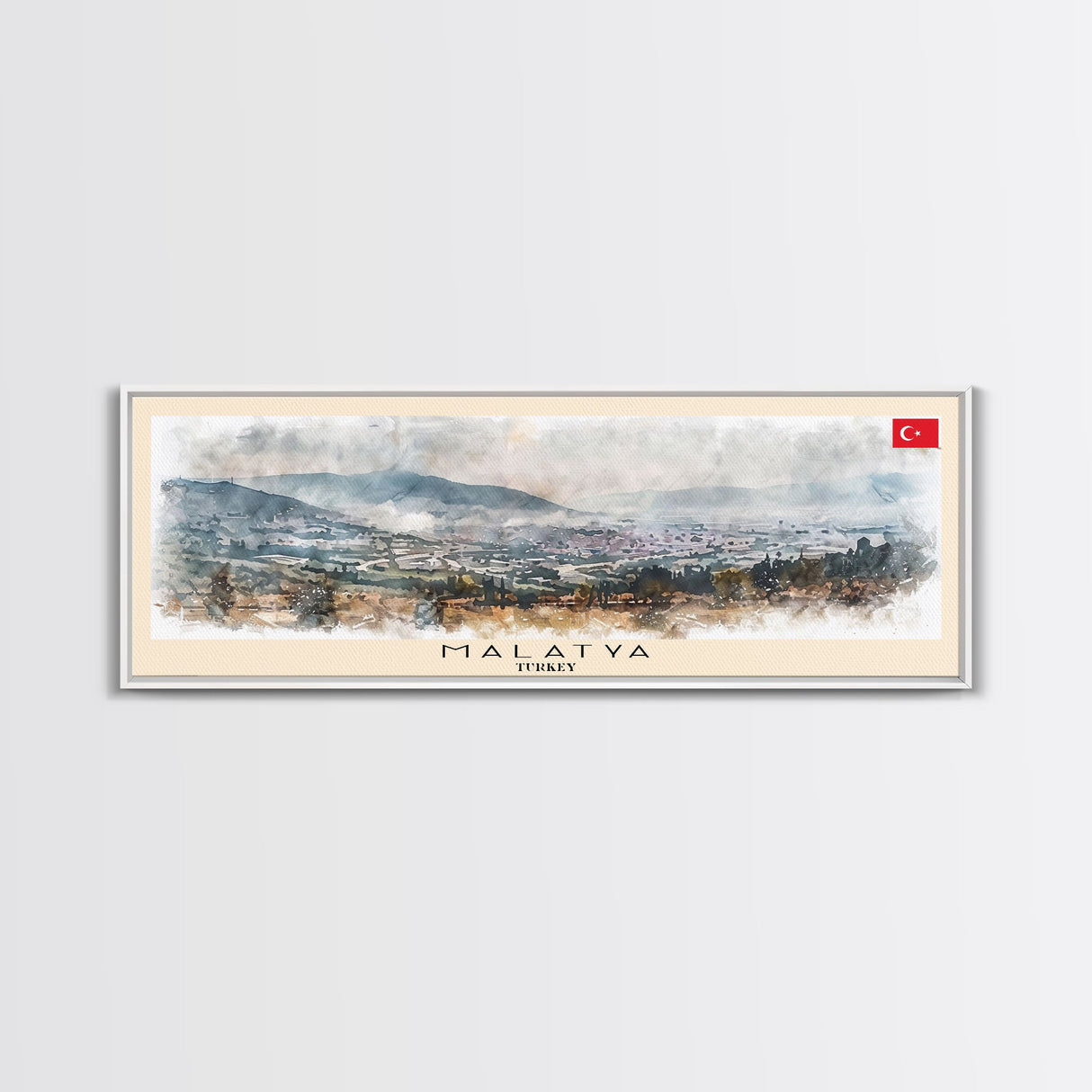 Malatya Turkey Travel Print Wall Art, Panoramic City Art, Travel Art, Wall Decor, Vacation Gift, Framed Canvas Print Or Metal Art