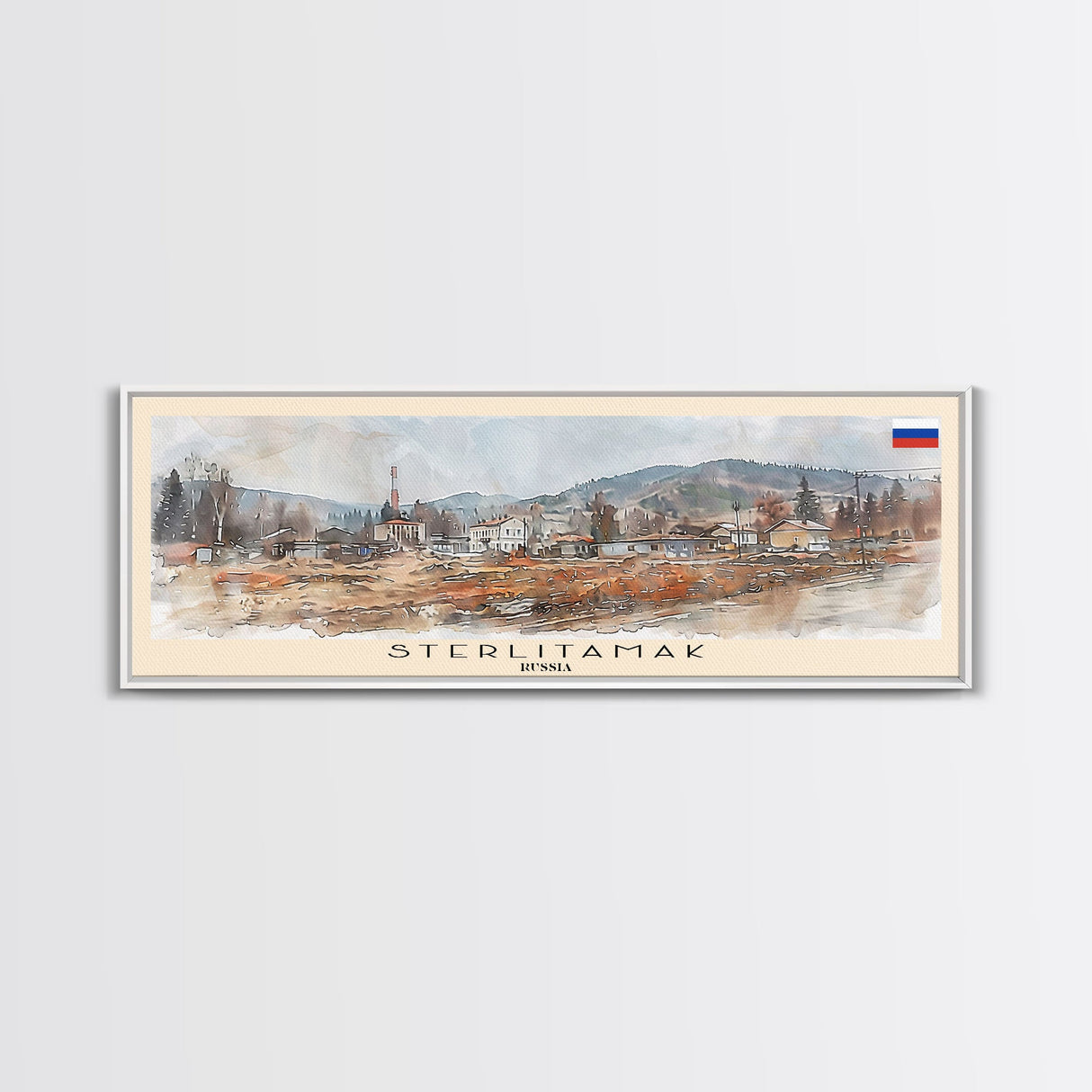 Sterlitamak Russia Travel Print Wall Art, Panoramic City Art, Travel Art, Wall Decor, Vacation Gift, Framed Canvas Print Or Metal Art