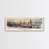 Zhytomyr Ukraine Travel Art, City Art, Framed Canvas Print or Metal Wall Art, Europe Travel Poster, Panoramic Wall Art, Extra Wide Wall Art