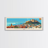 Castellon de la Plana Spain Wall Art, Panoramic Travel Poster, Panoramic Framed Canvas Print, City Wall Art, Wall Hanging Home Decor, Travel Art