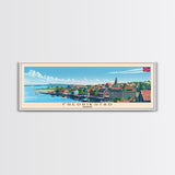 Fredrikstad Norway Travel Art, City Art, Framed Canvas Print or Metal Wall Art, Europe Travel Poster, Panoramic Wall Art, Extra Wide Wall Art