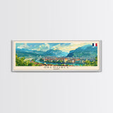 Grenoble France Travel Print Wall Art, Panoramic City Art, Travel Art, Wall Decor, Vacation Gift, Framed Canvas Print Or Metal Art