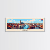 Haarlem Netherlands Travel Art, City Art, Framed Canvas Print or Metal Wall Art, Europe Travel Poster, Panoramic Wall Art, Extra Wide Wall Art